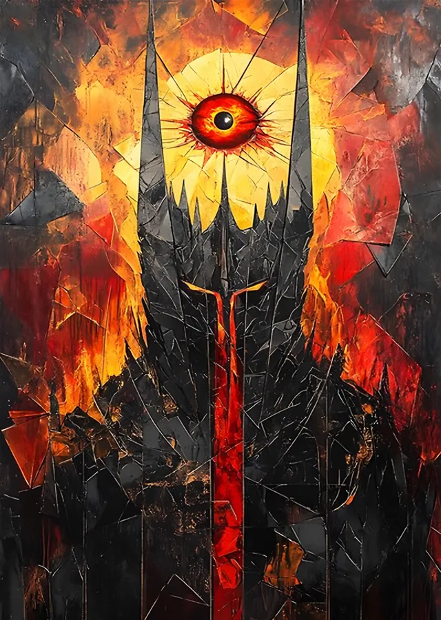 Yüzüklerin Efendisi - Ateşten Göz metal tablo