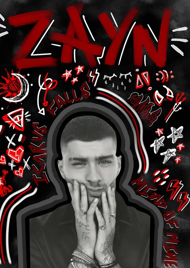 Zayn: Icarus Falls Karalama Posteri metal tablo
