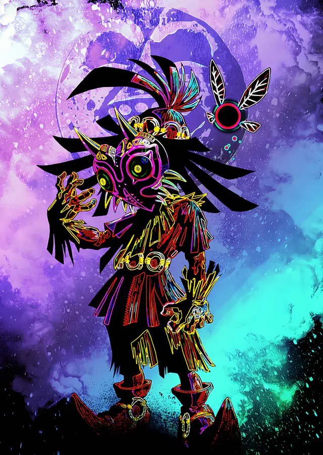Zelda Majora's Mask - Skull Kid metal tablo