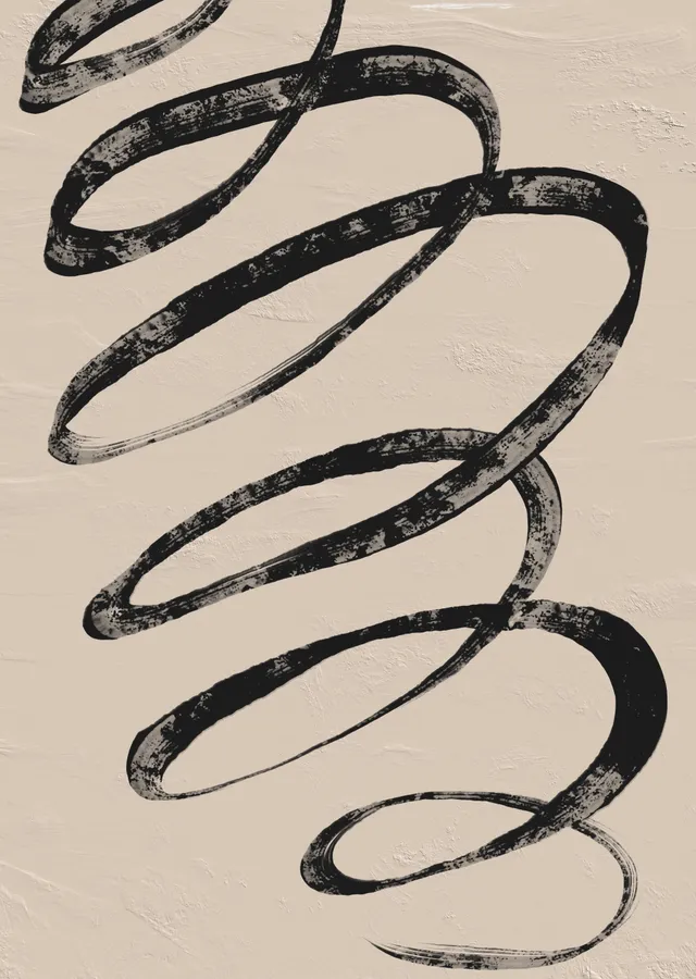 Siyah Dalgalar metal tablo
