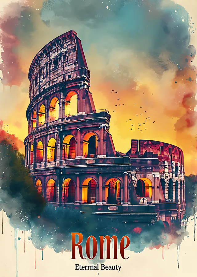 Koloseyum Roma metal tablo