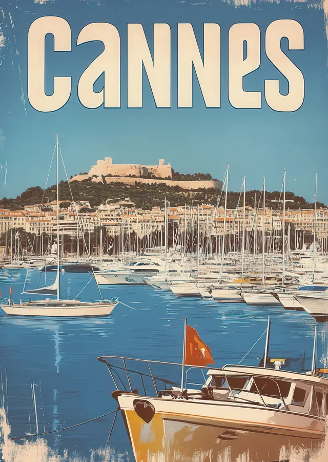 Cannes: Fransız Rivierası'nın İncisi metal tablo