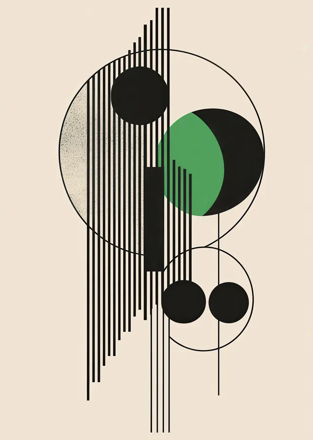 Soyut Geometrik Kompozisyon metal tablo