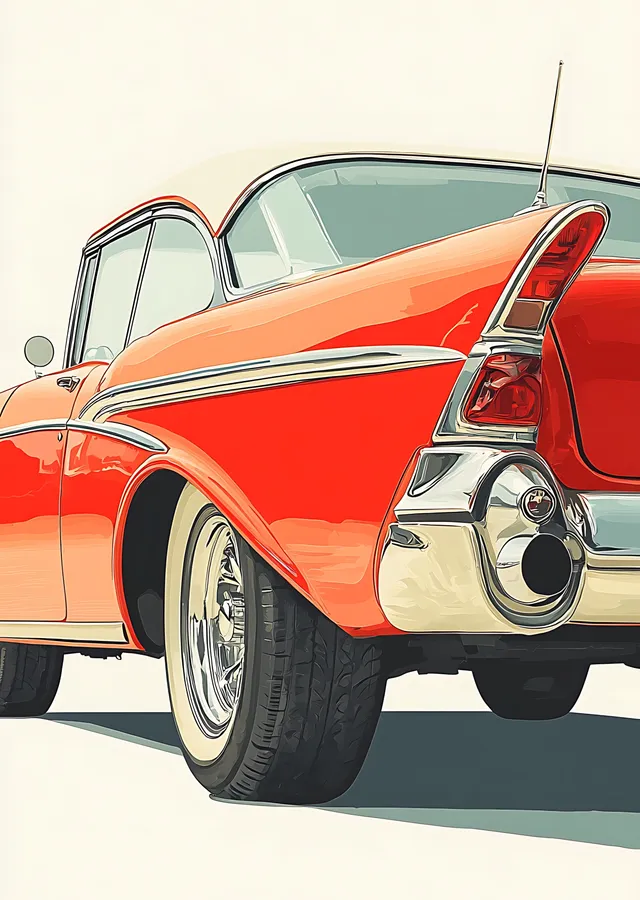 1955 Chevrolet Bel Air Klasik Araba metal tablo