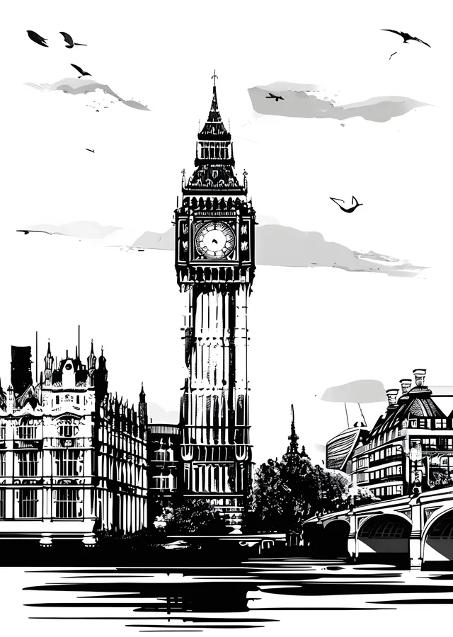 Big Ben: Londra'nın Simgesi metal tablo