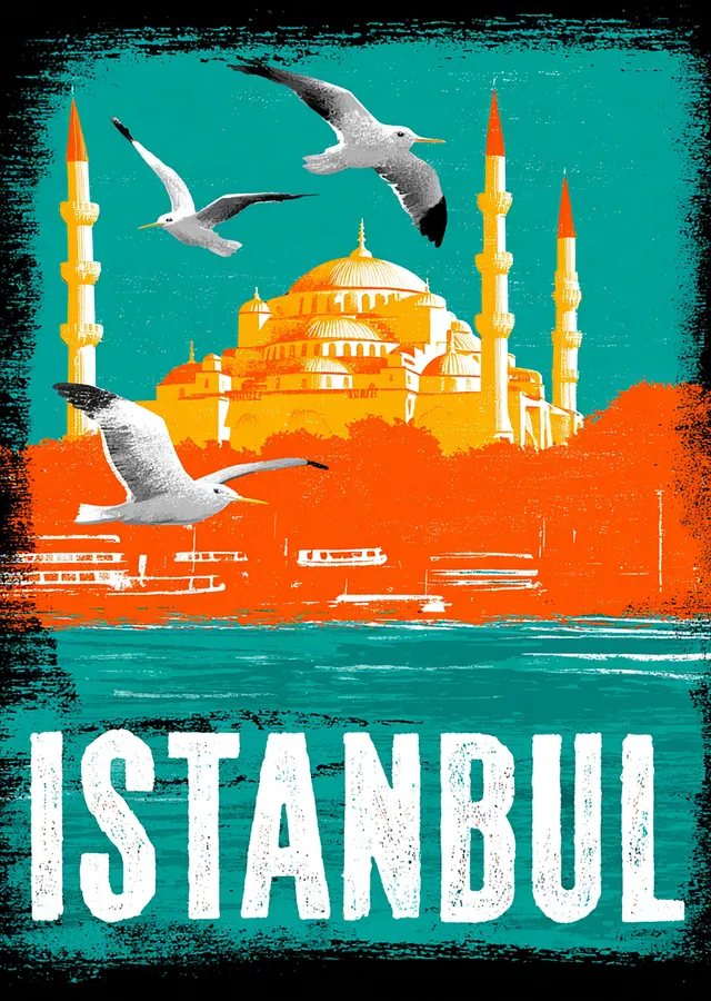 İstanbul: Tarihin Kalbinde metal tablo