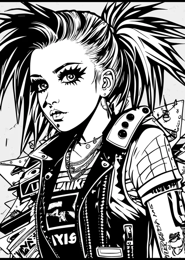Punk Kız metal tablo