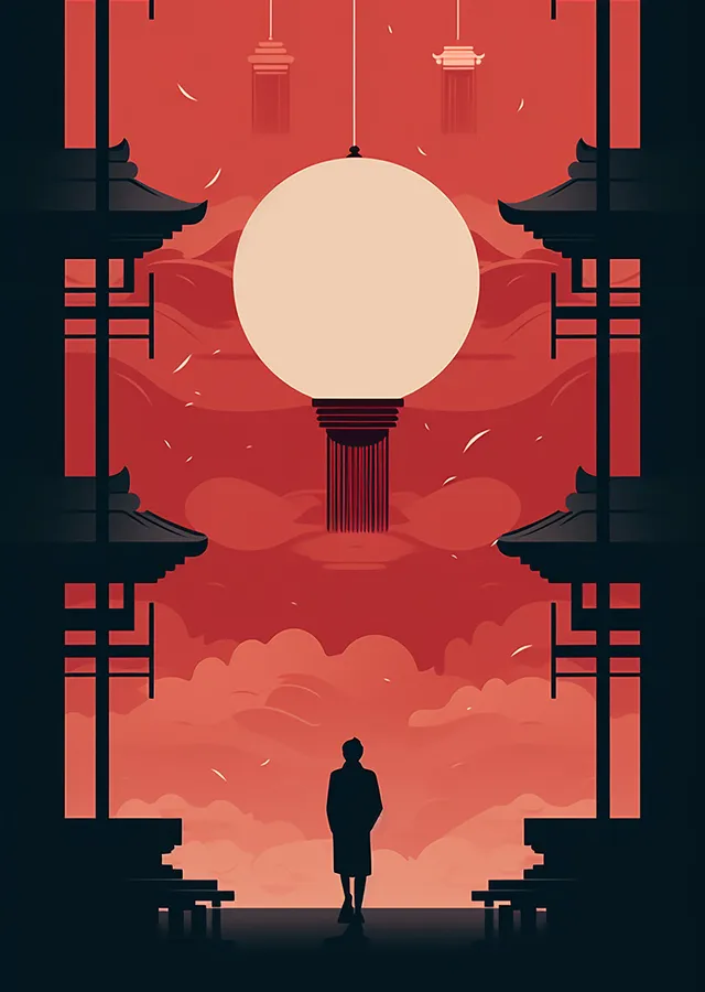 Minimalist Asya Manzarası metal tablo