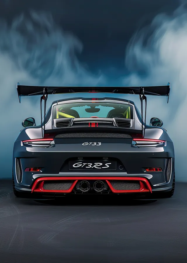 Porsche 911 GT3 RS - Yüksek Performanslı Yarış Arabası metal tablo