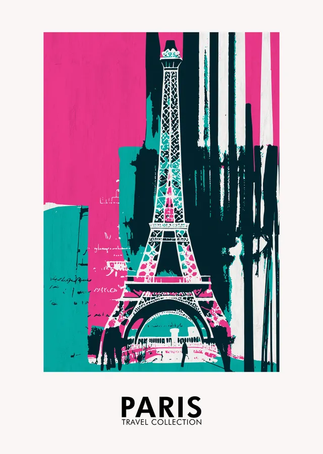 Paris Seyahat Koleksiyonu metal tablo