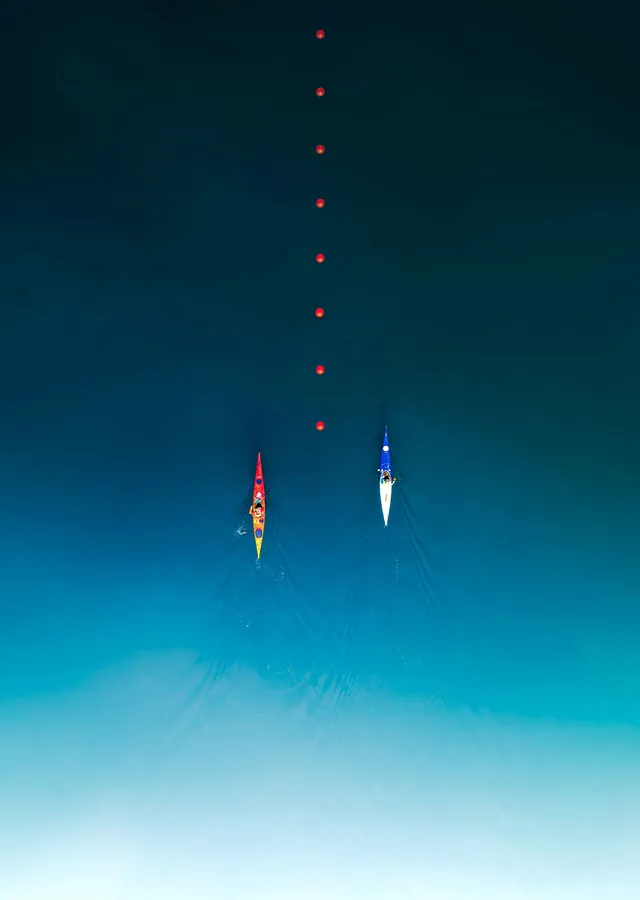 Minimalist Kayak Manzarası metal tablo
