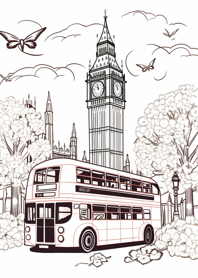 Big Ben Londra İllüstrasyonu metal tablo