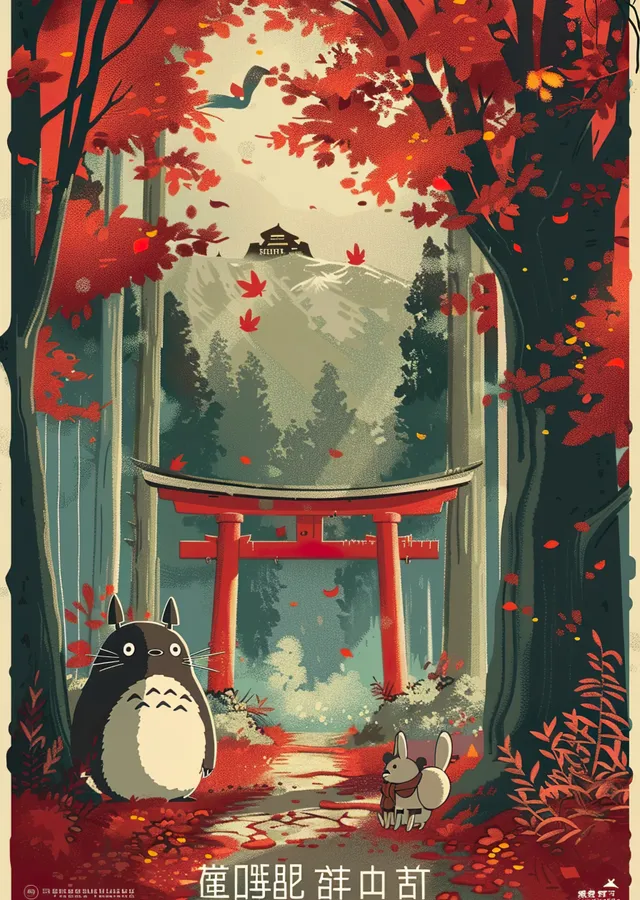 Totoro: Orman Dostları metal tablo