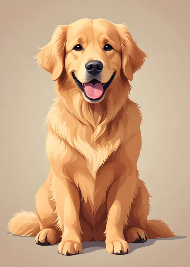 Golden Retriever: Neşeli Evcil Hayvan metal tablo