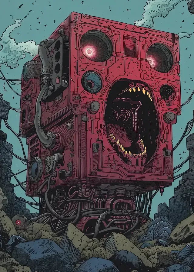 Kıyamet Robotu metal tablo