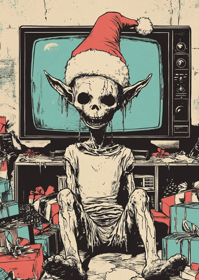 Noel Baba Kafatası metal tablo