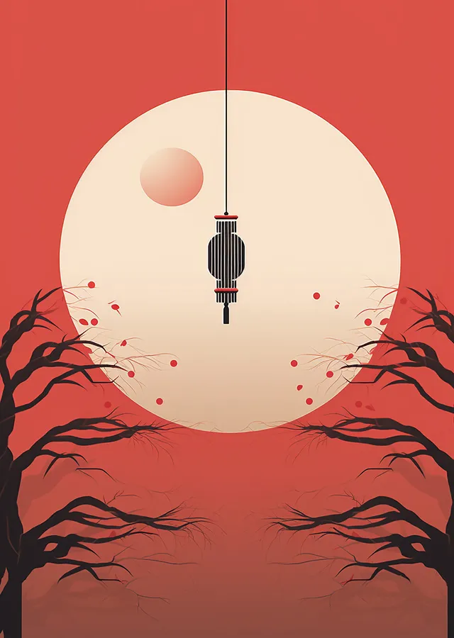 Minimalist Ay Manzarası metal tablo