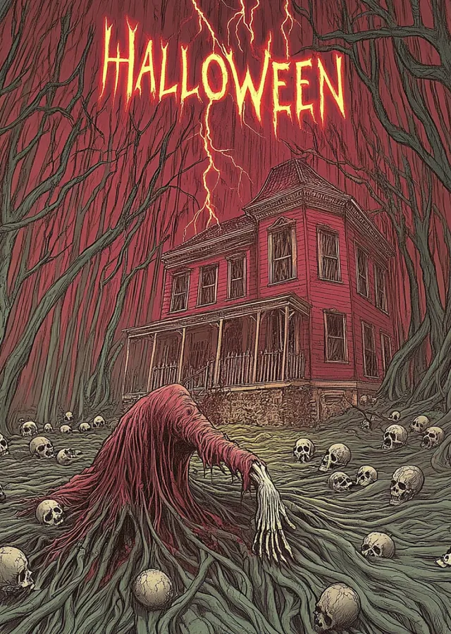 Halloween metal tablo