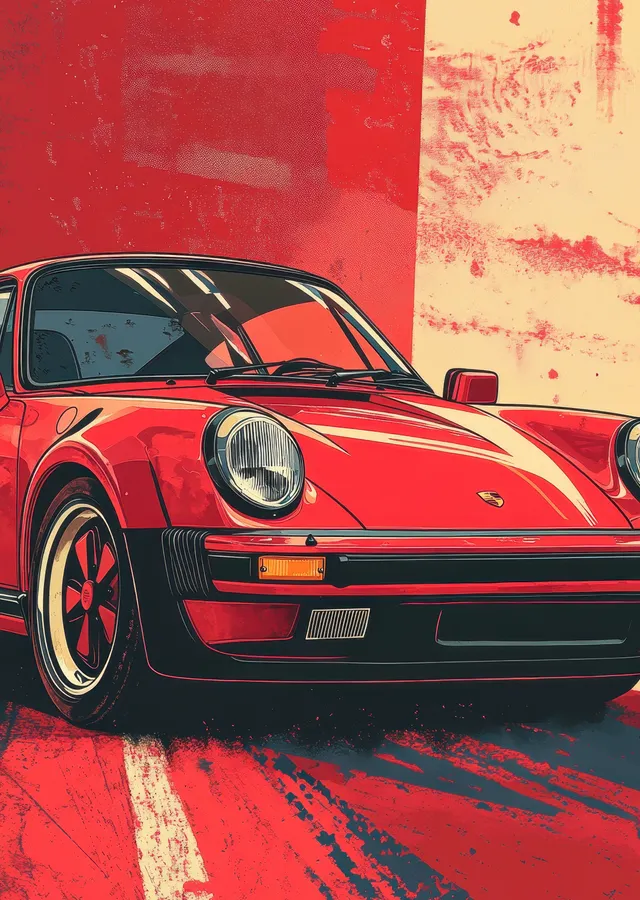 Klasik Porsche 911: İkonik Performans metal tablo