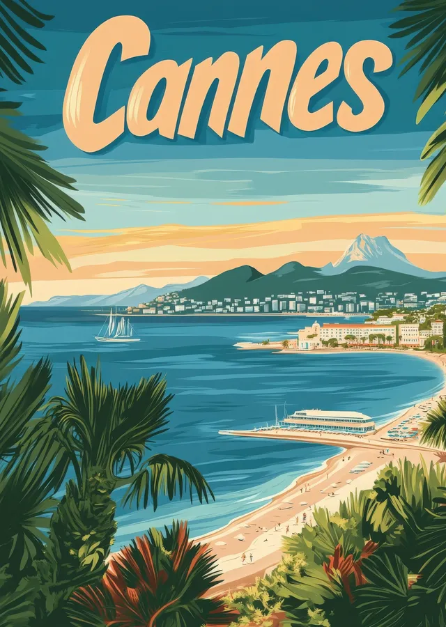 Cannes: Fransız Rivierası metal tablo