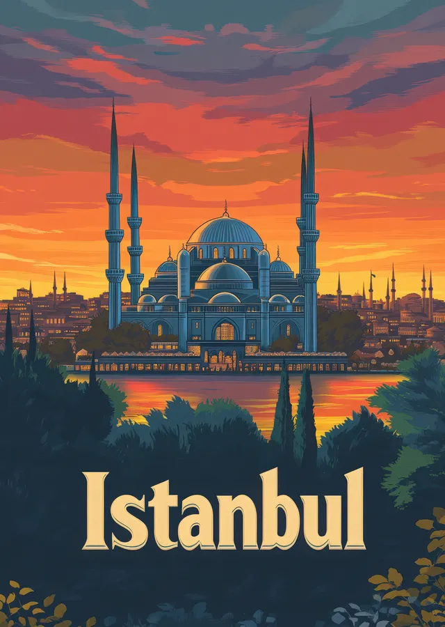 İstanbul: Tarihi Güzellikler metal tablo