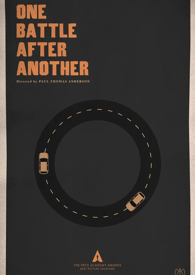 One Battle After Another Film metal tablo