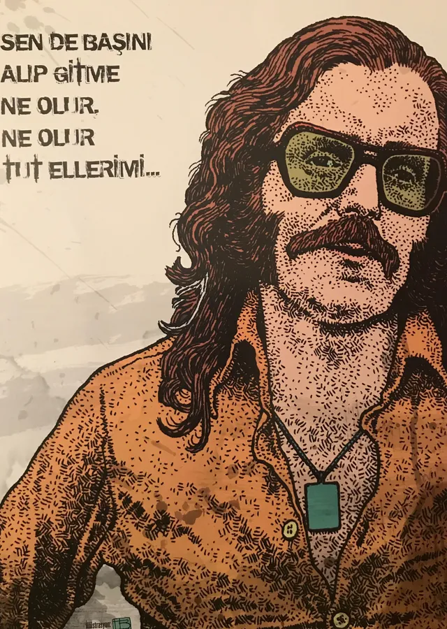 Cem Karaca: Anadolu Rock Portresi metal tablo