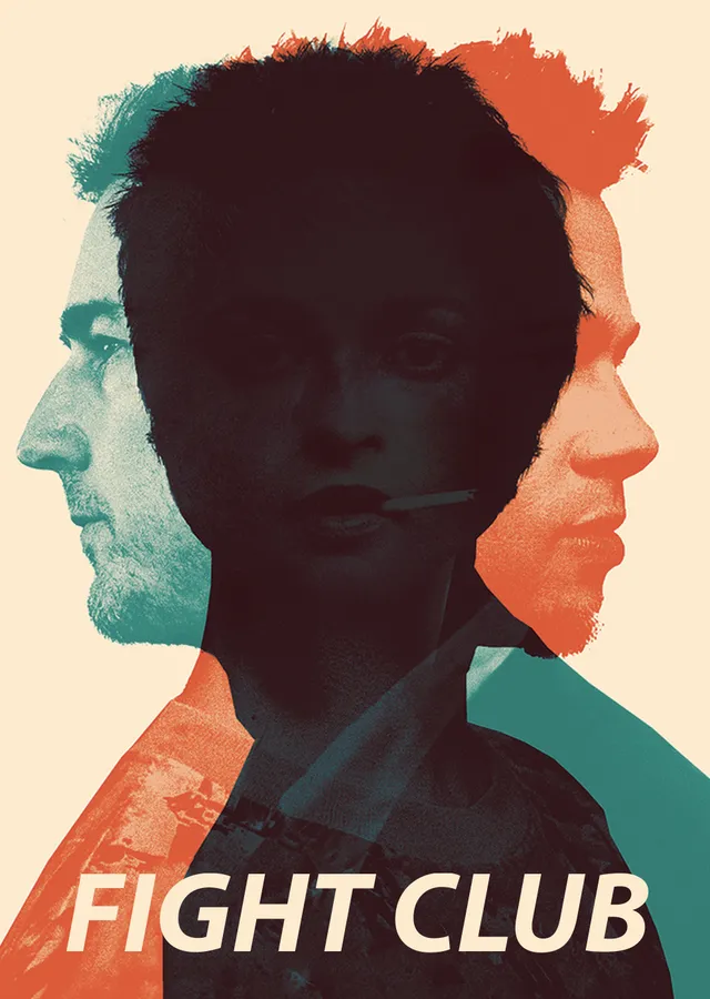 Fight Club - Dövüş Kulübü Üçlü Profil Resmi metal tablo