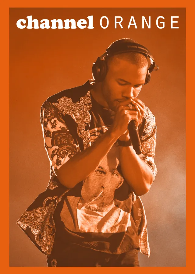 Frank Ocean - Channel Orange Turuncu Üniformalı Portre metal tablo