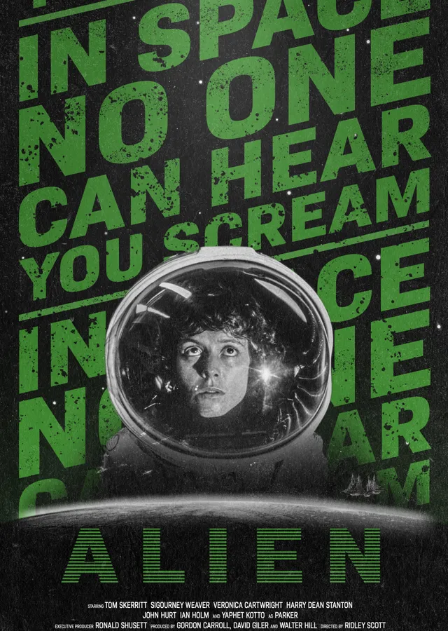 Alien: In Space No One Can Hear You Scream metal tablo
