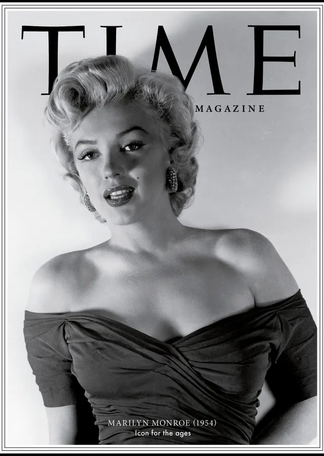 Marilyn Monroe Time Dergisi Kapağı metal tablo