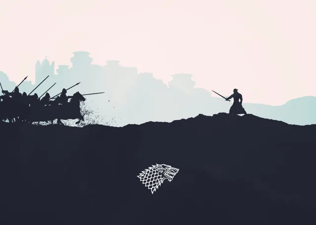 Jon Snow: Kış Çatışması metal tablo