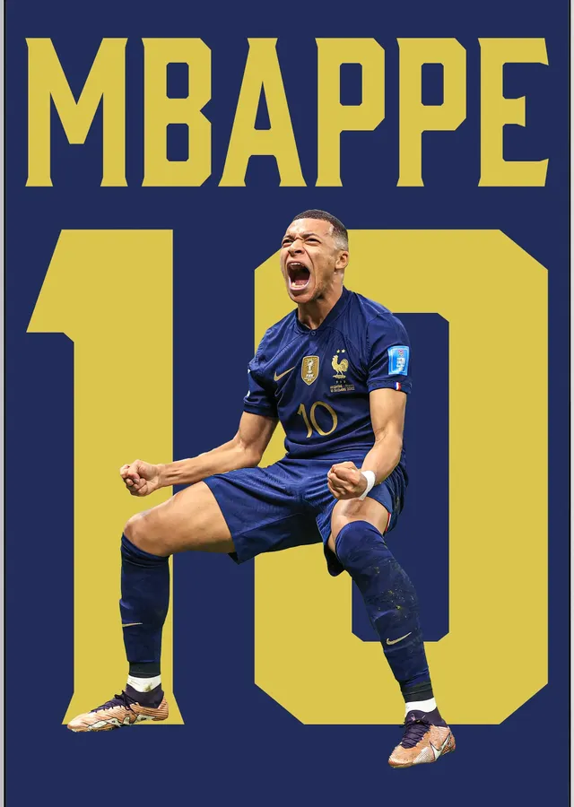 Kylian Mbappé Fransa 10 Numara metal tablo