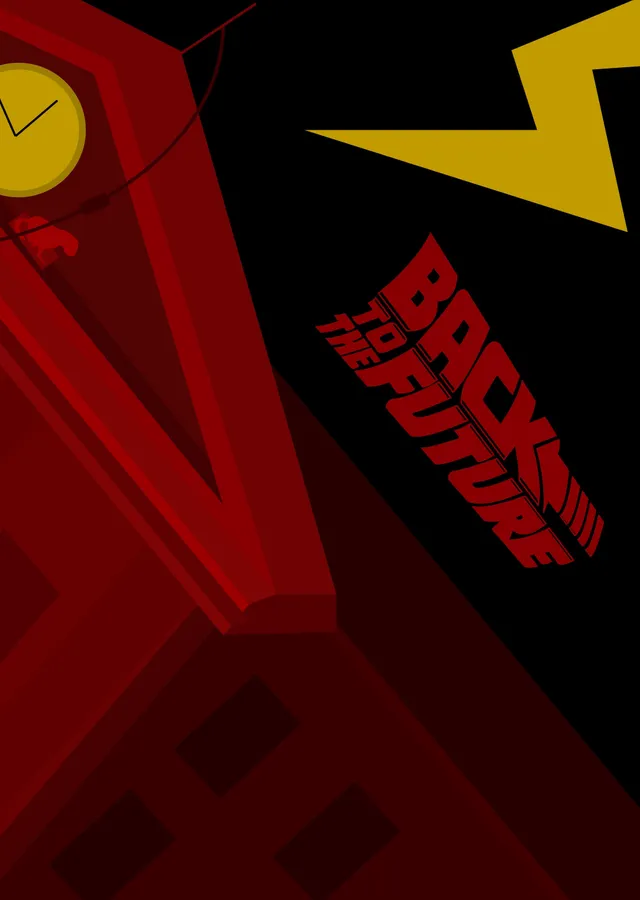 Back to the Future - Kırmızı Dijital Tasarım metal tablo