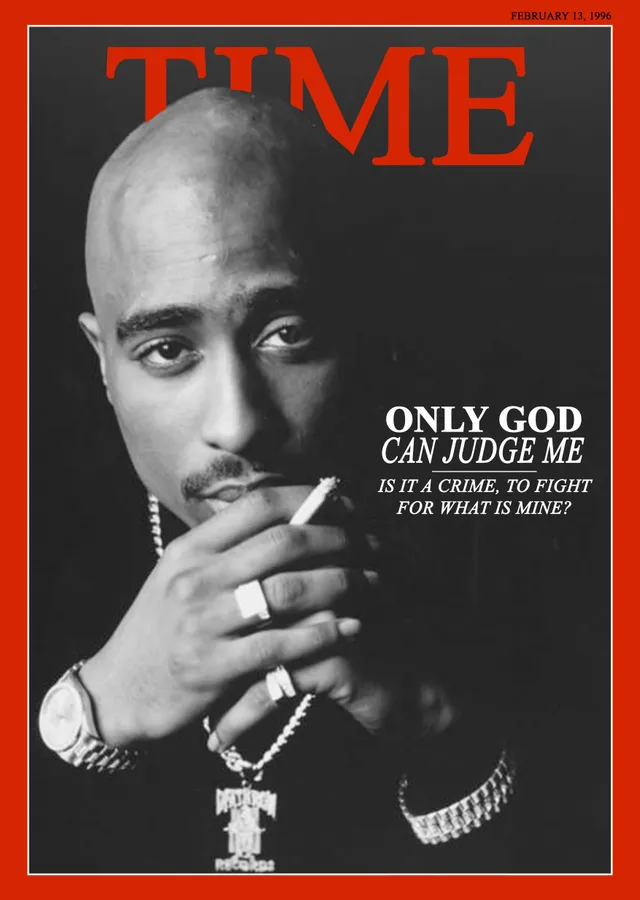 Tupac Shakur TIME Dergisi Kapak Fotoğrafı metal tablo