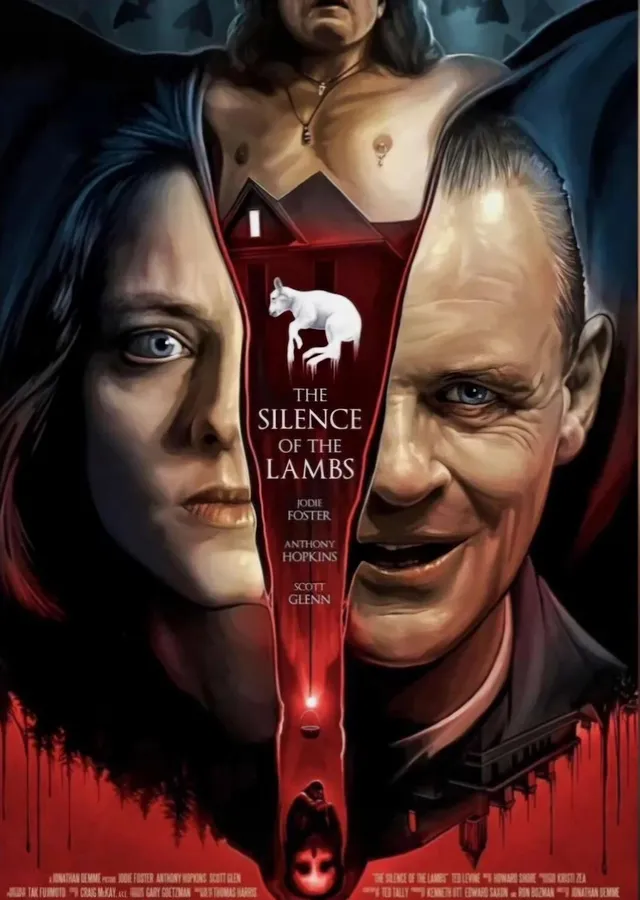 The Silence of the Lambs - Kuzuların Sessizliği Kırmızı metal tablo