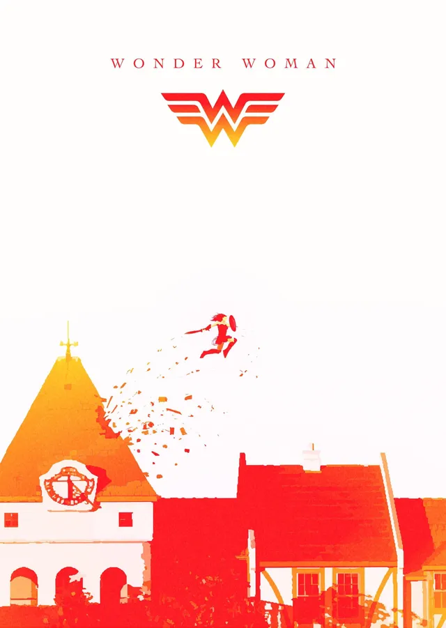 Wonder Woman Minimalist metal tablo