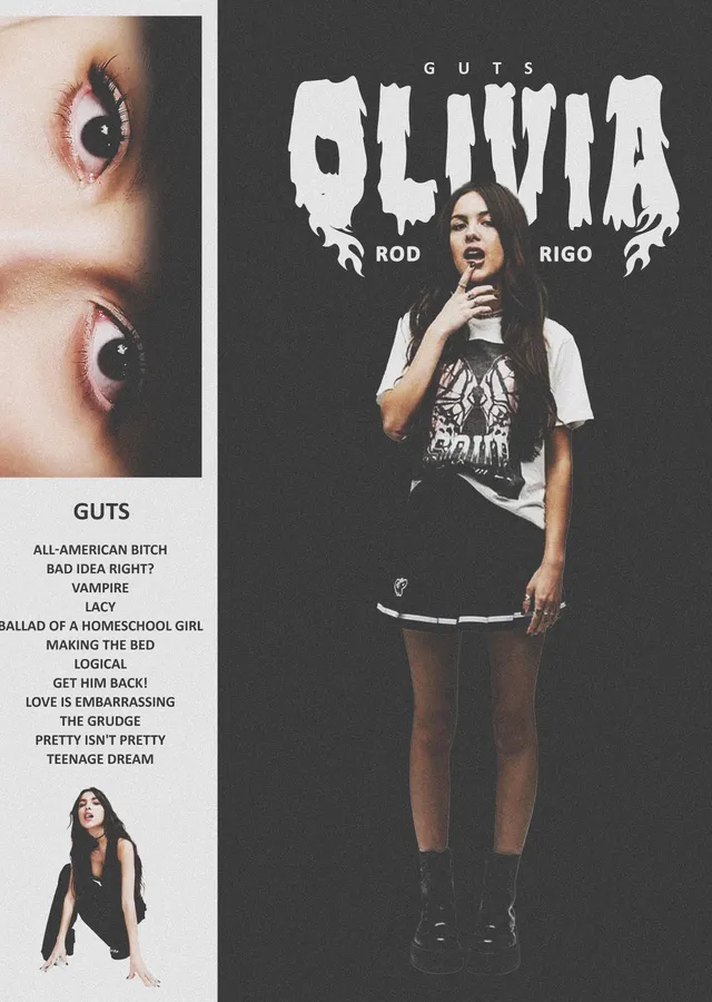 Olivia Rodrigo metal tablo