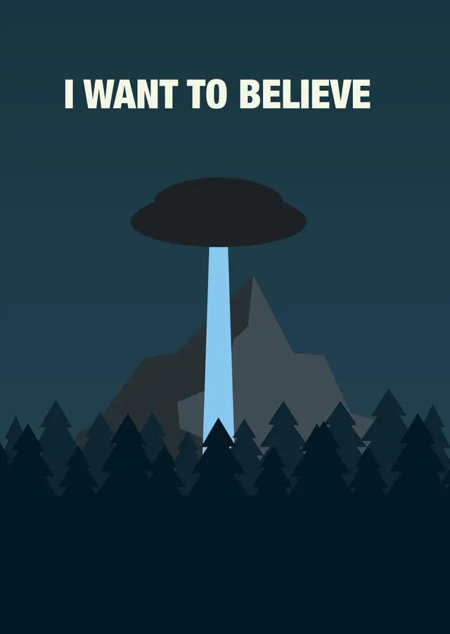 The X-Files: I Want to Believe · Minimal UFO metal tablo