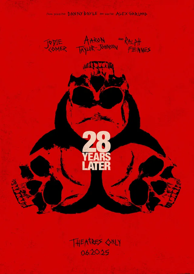 Kırmızı Fonlu 28 Years Later - 28 Yıl Sonra Film metal tablo