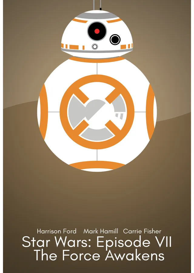 Star Wars: The Force Awakens · Minimal BB-8 metal tablo