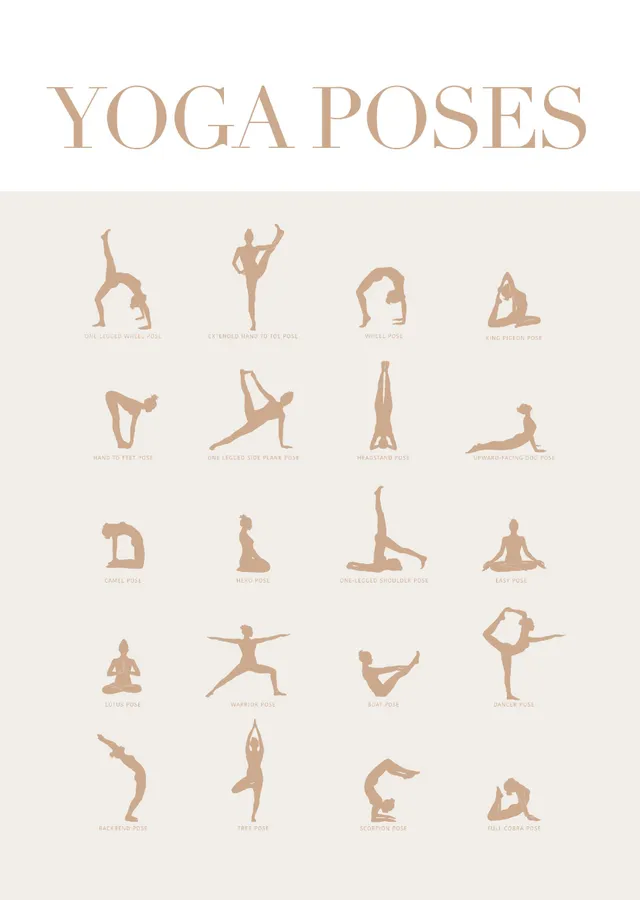 Yoga Pozisyonları metal tablo