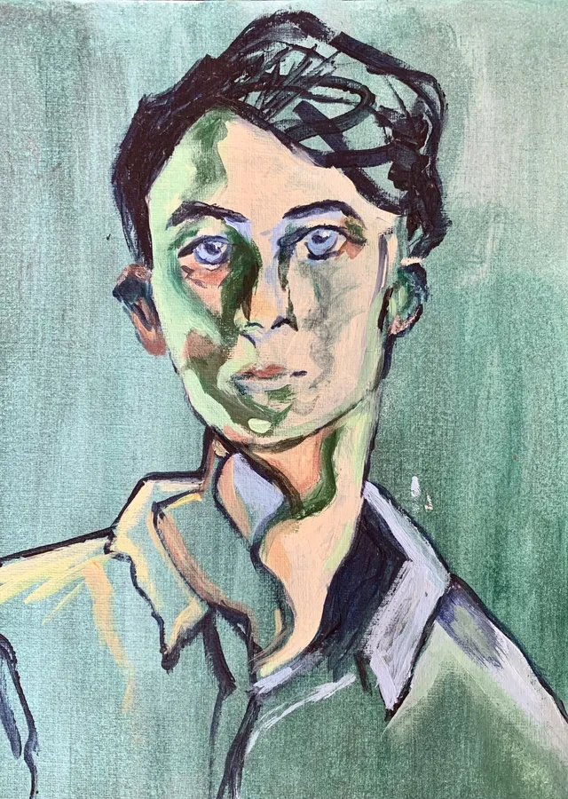 Picasso Tarzı Portre metal tablo