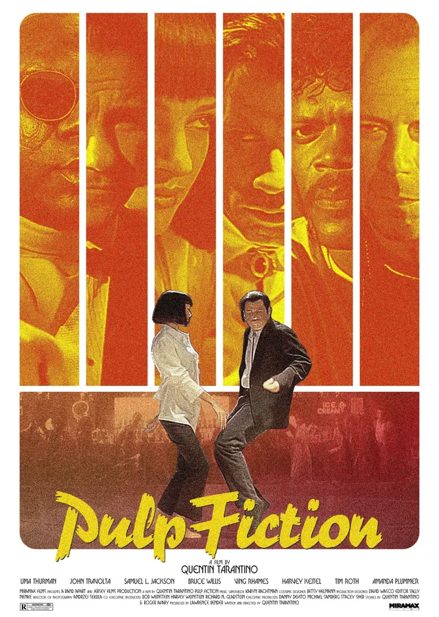Pulp Fiction (1994) metal tablo