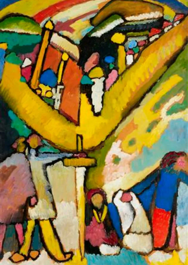 Wassily Kandinsky: Soyut Sanat Eseri metal tablo
