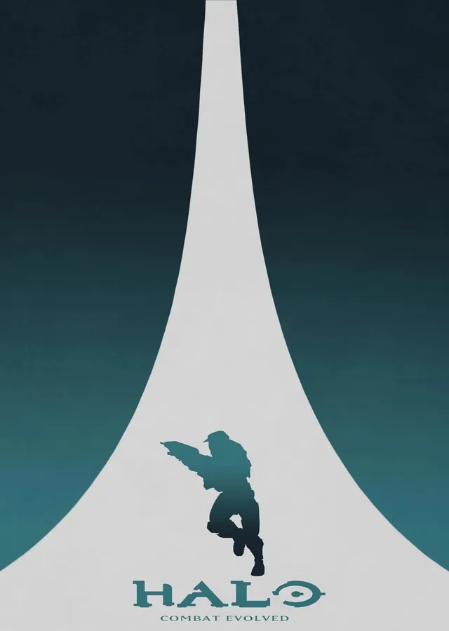 Halo: Combat Evolved Minimalist Oyun metal tablo