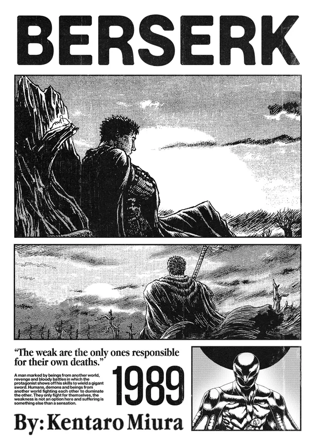 Berserk: Çılgınlık - Siyah Beyaz Çizgi Roman metal tablo