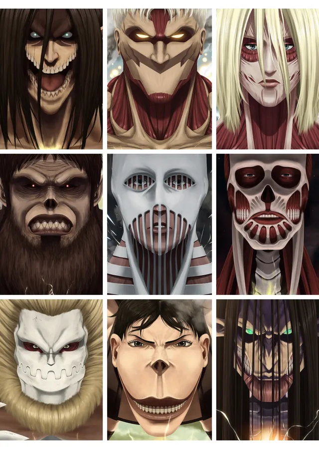 Attack on Titan Titan Formları metal tablo