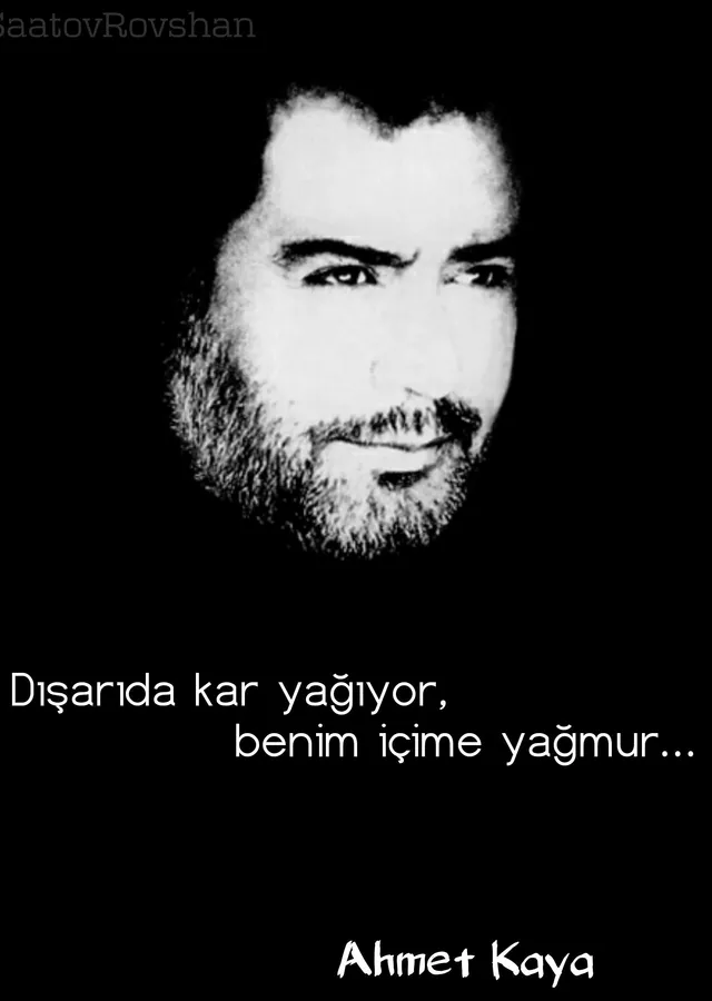 Ahmet Kaya: İçimde Yağmur metal tablo
