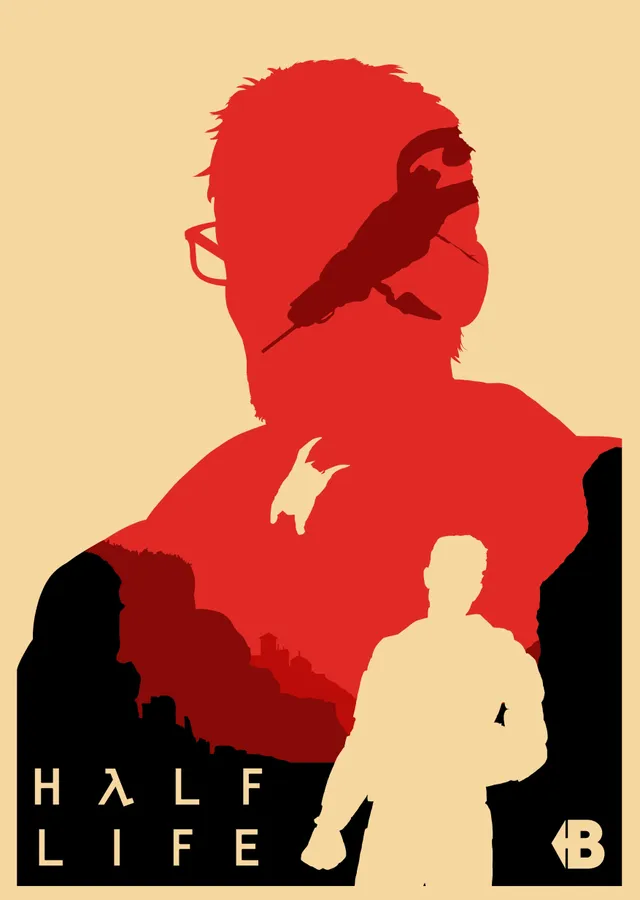 Half Life metal tablo